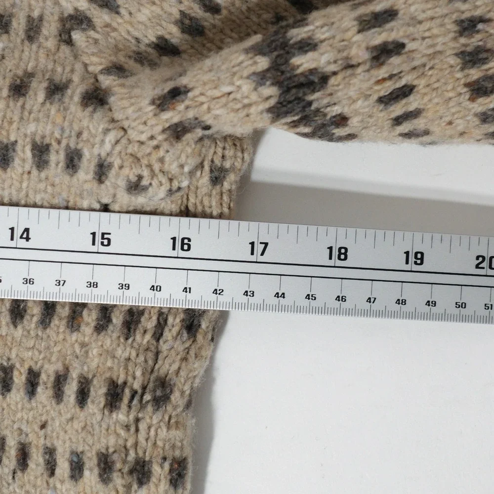 J.Crew Mens Donegal Stripe Turtleneck Sweater Merino Wool Size Small